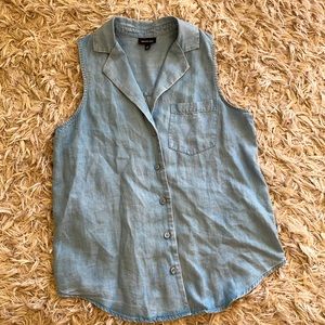 Sleeveless Denim Top